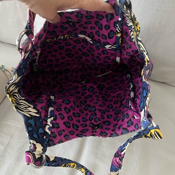 Vera Bradley Floral Hobo Bag - Blue, Yellow, Purple - Picture 4 of 4
